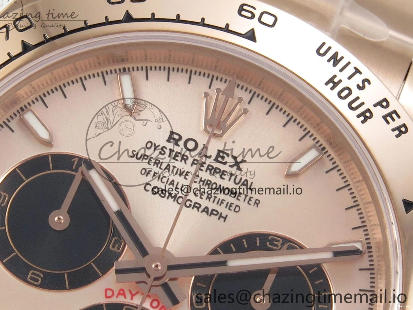 MiroTime 0130 WeatherProof Daytona 126505 RG Clean 1:1 Best Edition RG Champagne Stick Dial on RG Bracelet Super Clone DD 248